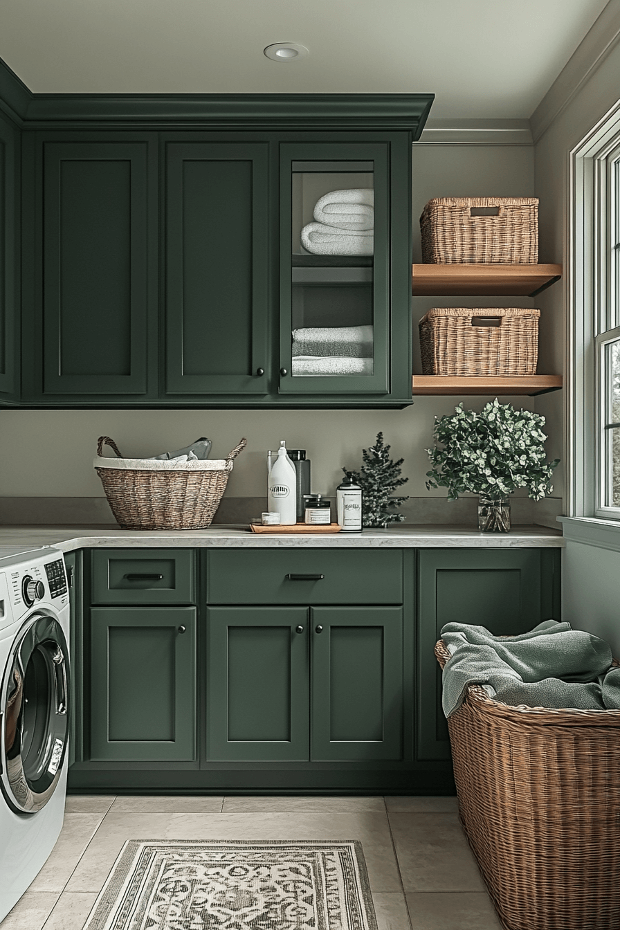 29 Green Laundry Room Designs For A Cheerful And Refreshing Space ...