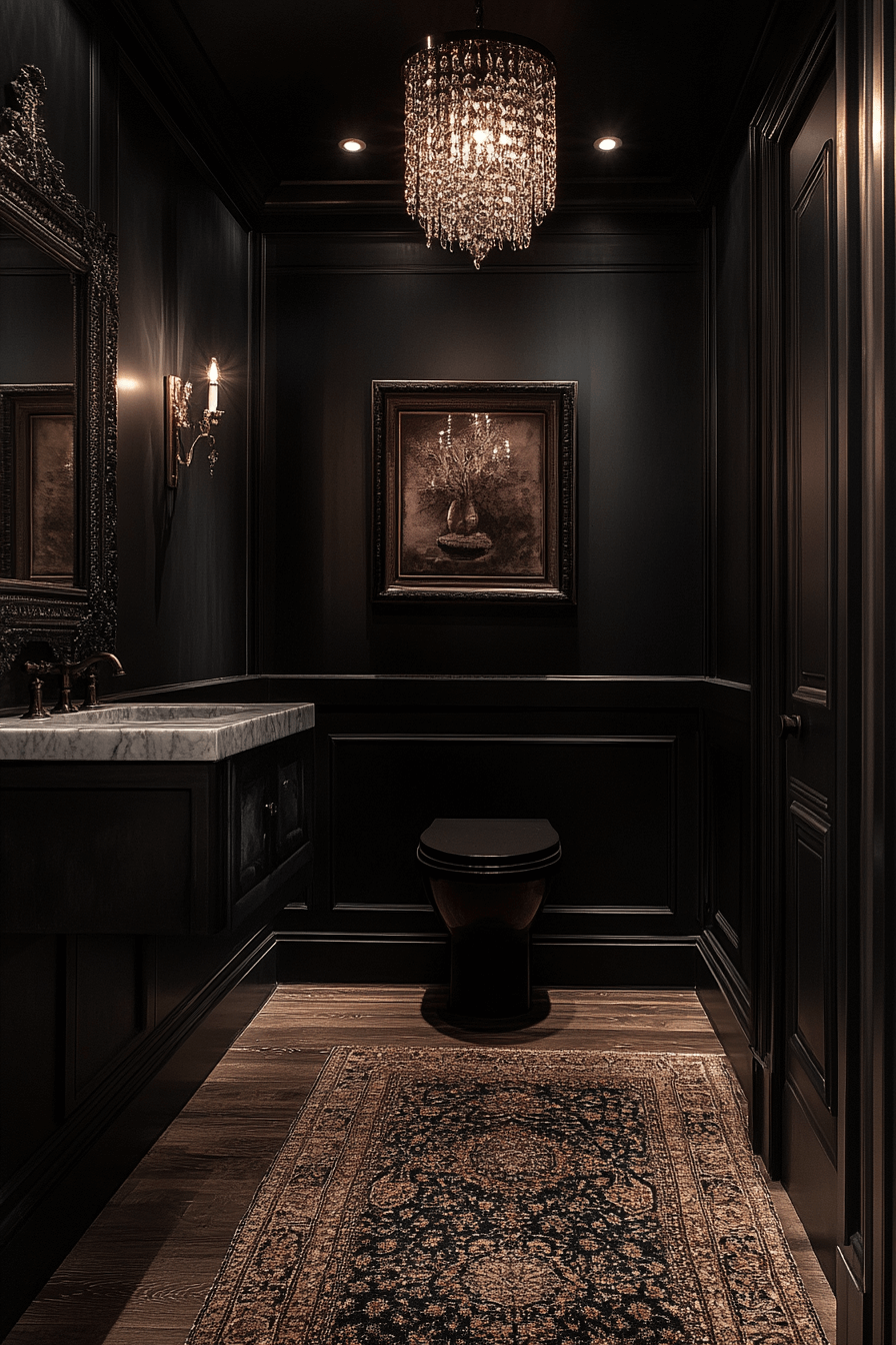 moody powder room