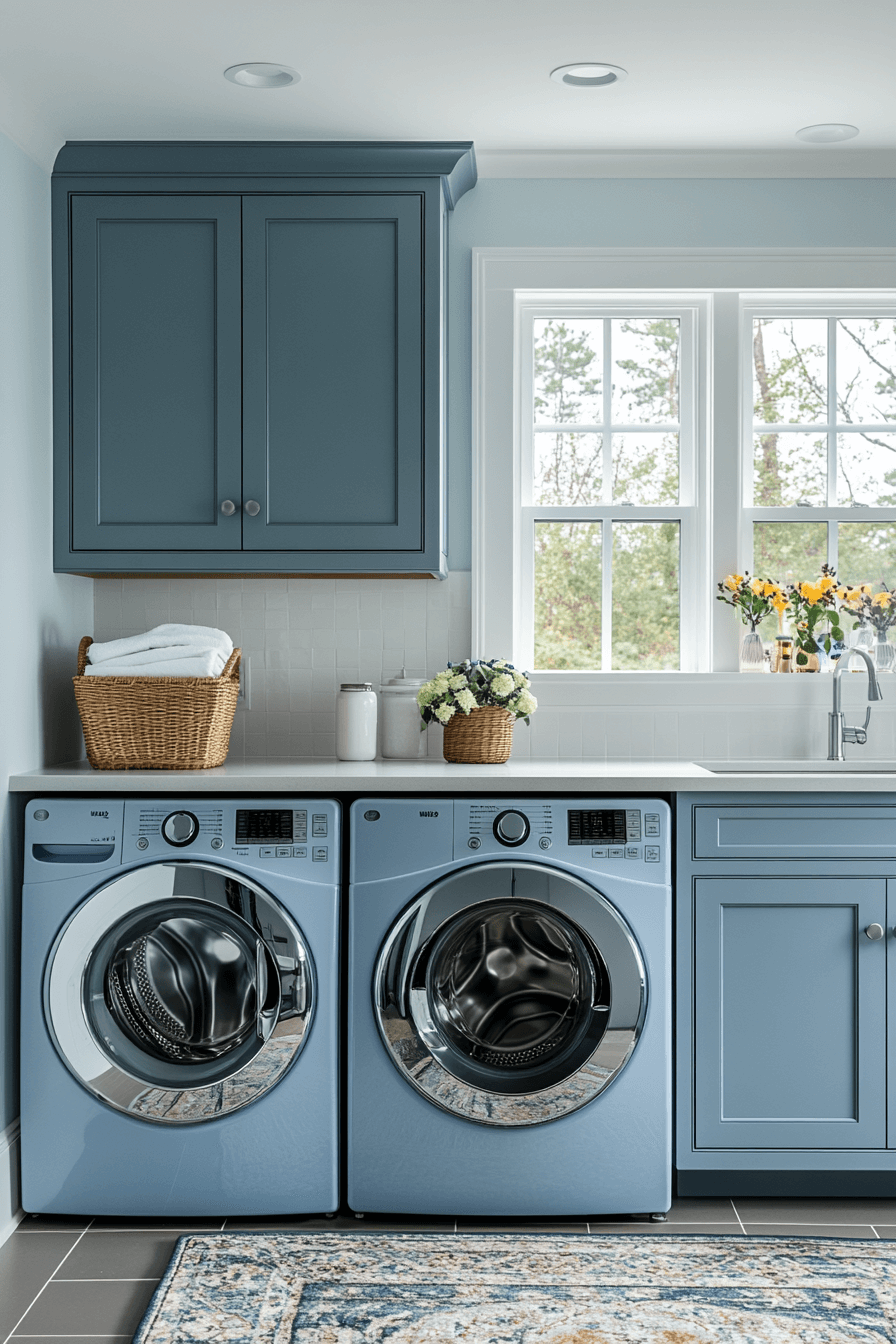 29 Blue Laundry Room Inspirations That Spark Happiness Every Wash Day ...
