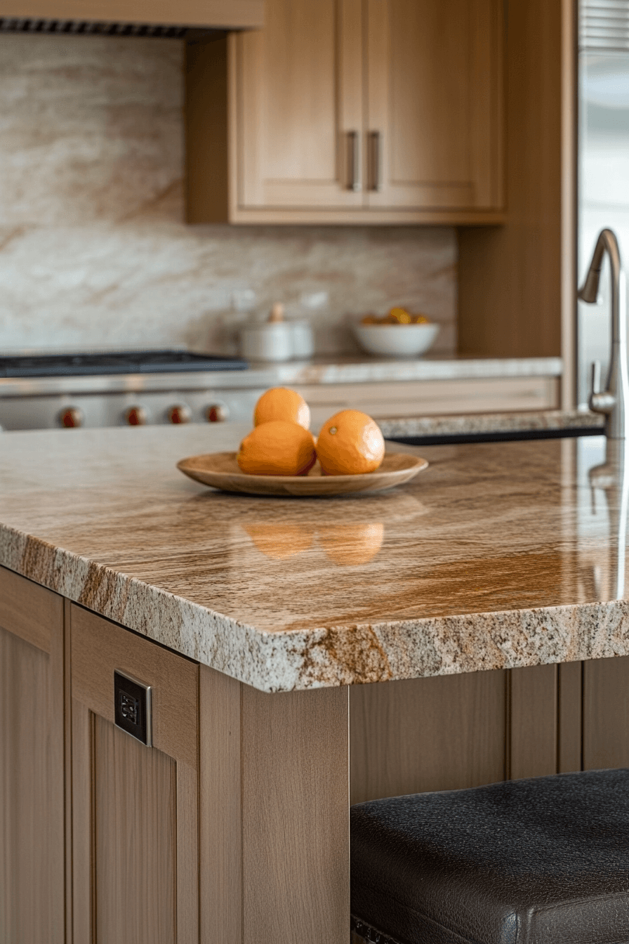 brown granite countertops
