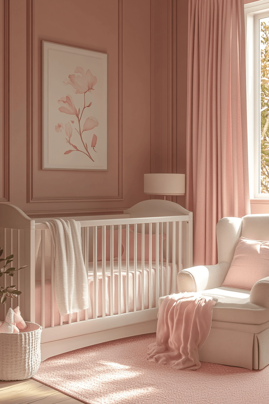 pink boho nursery