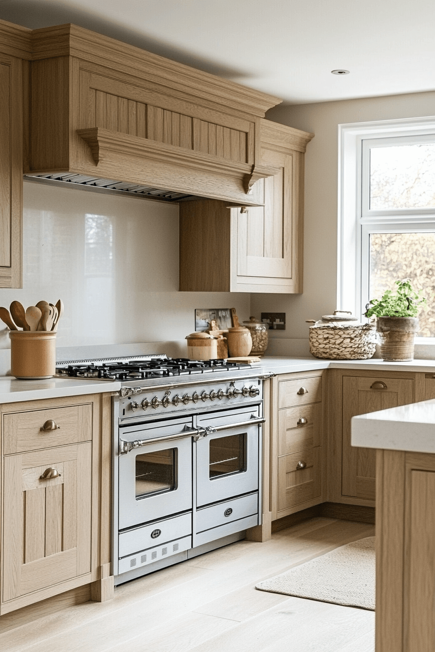 pale oak kitchen cabinets