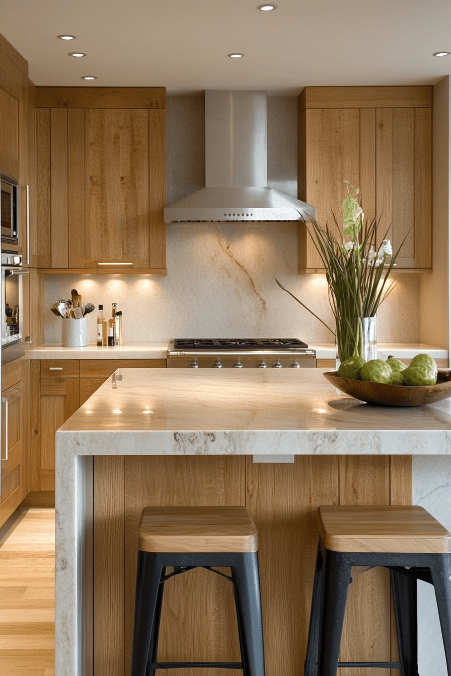 light oak kitchen cabinets