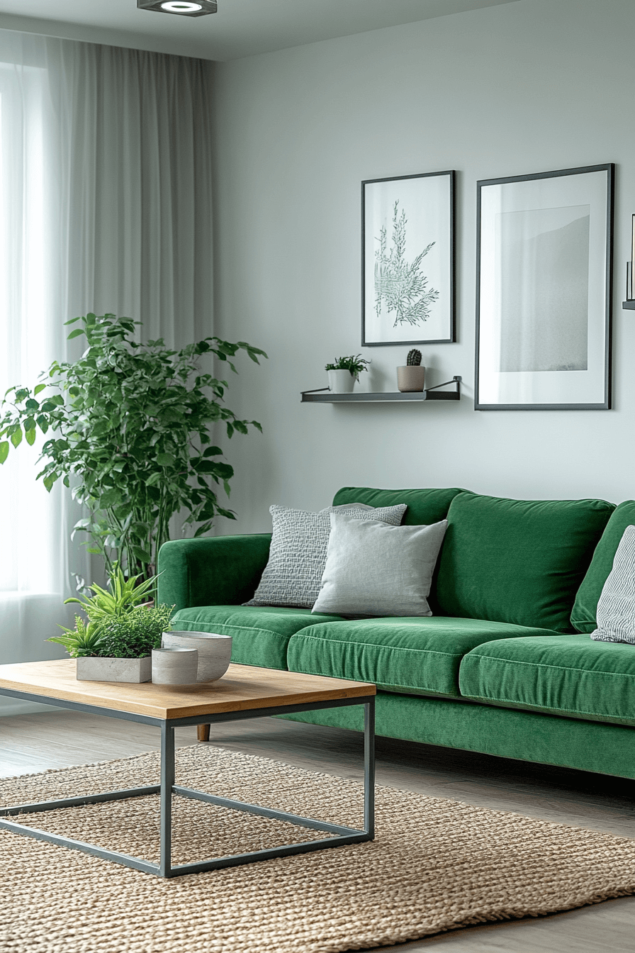 29 Green Couch Living Room Ideas That Bring Fresh Energy and Timeless Style 15 green couch living room ideas