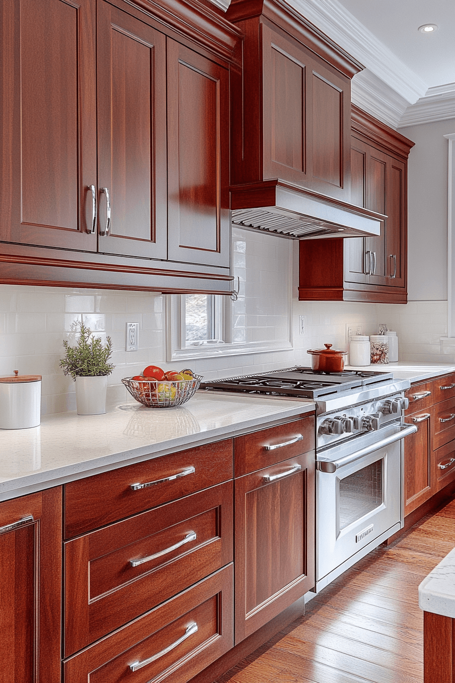 cherry wood kitchen cabinets