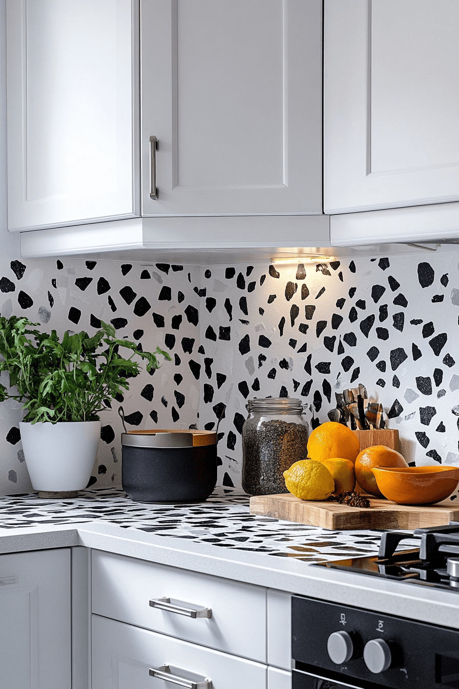 stone backsplash kitchen