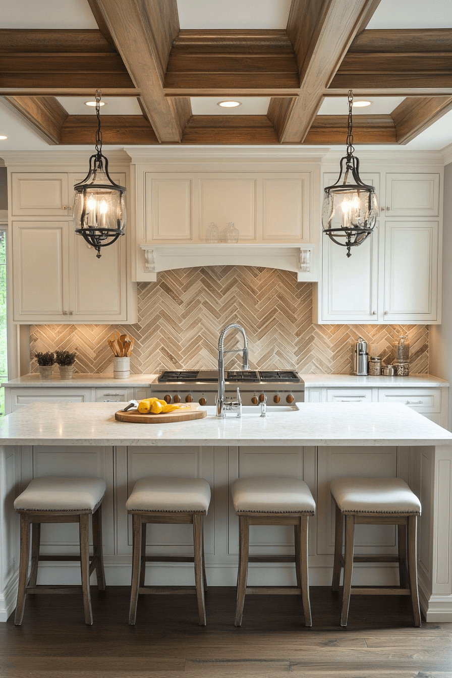 herringbone backsplash