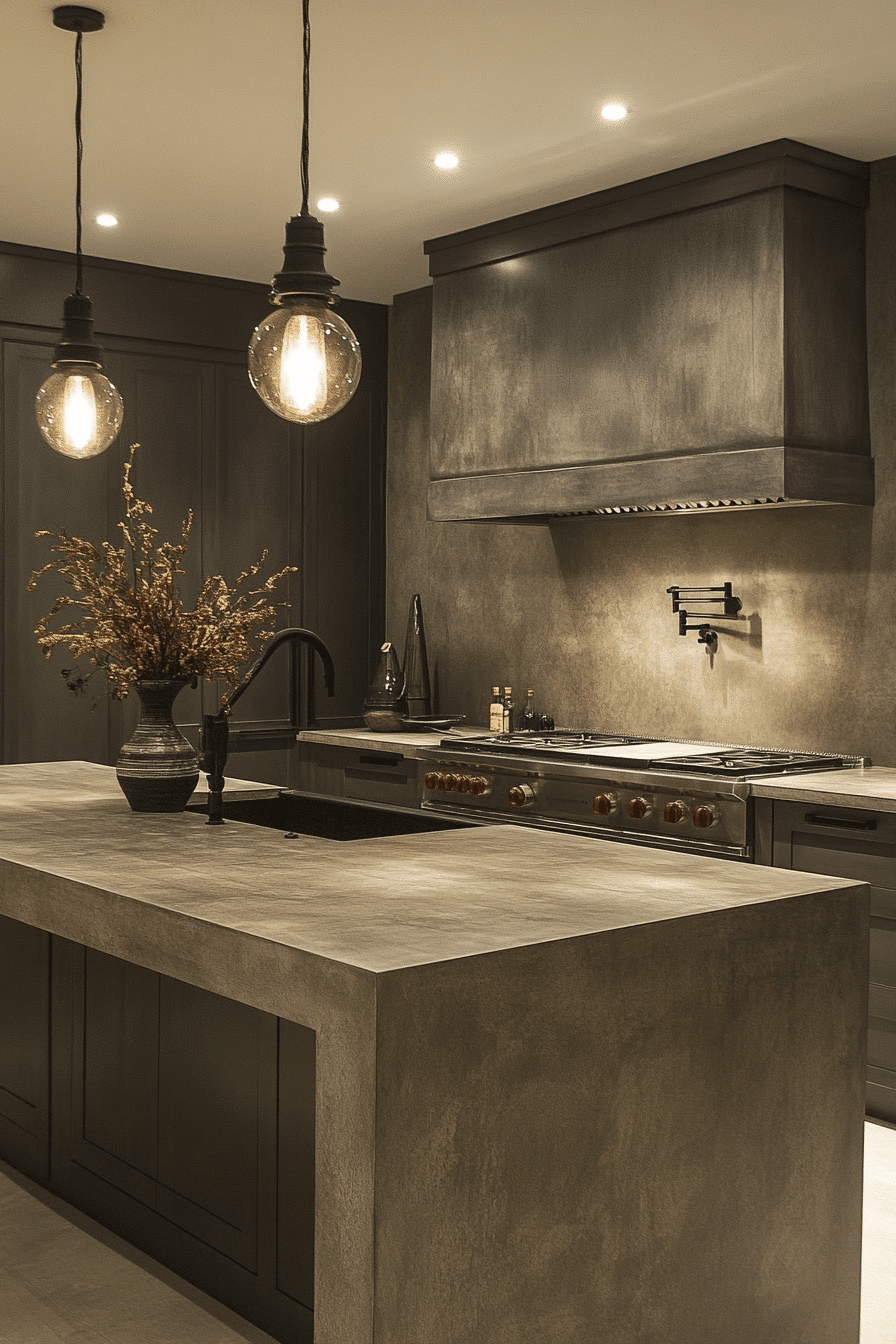 dark taupe kitchen cabinets