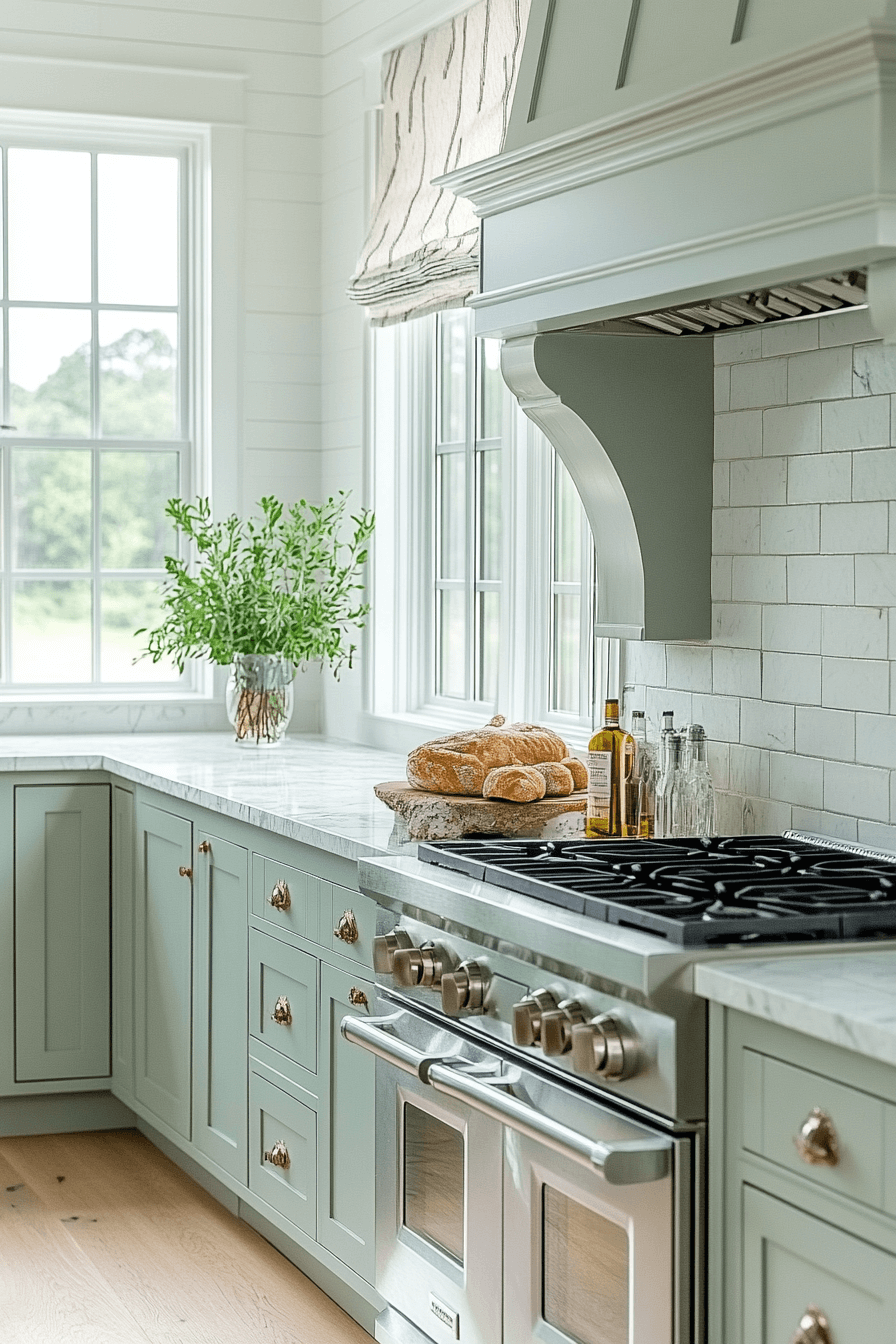 29 Mint Green Kitchen Cabinets That Bring Fresh Charm and Cheerful Style 15 mint green kitchen cabinets