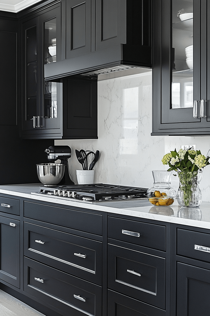 29 Charcoal Kitchen Cabinets That Bring Modern Charm and Timeless Style 16 charcoal kitchen cabinets