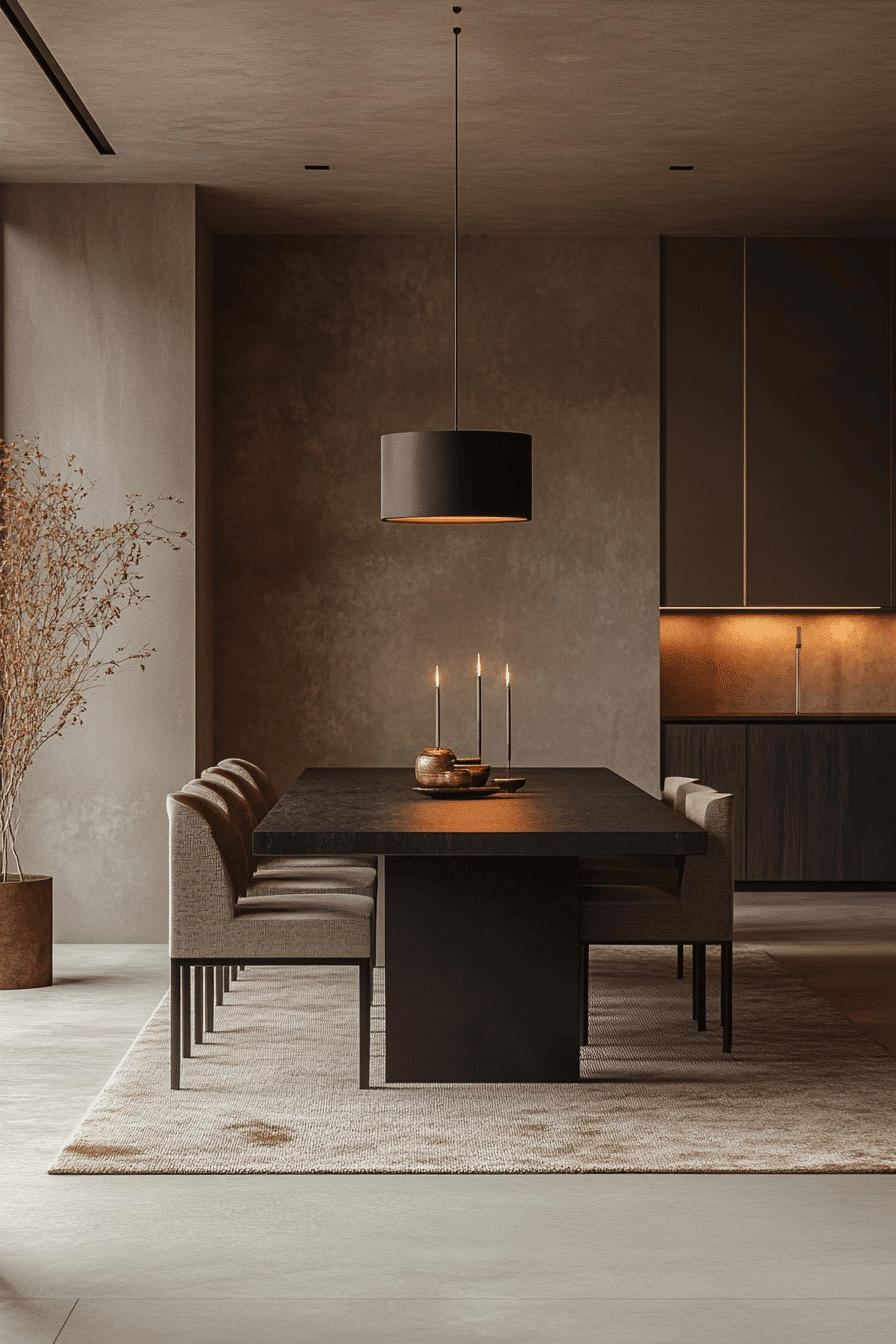 moody dining room