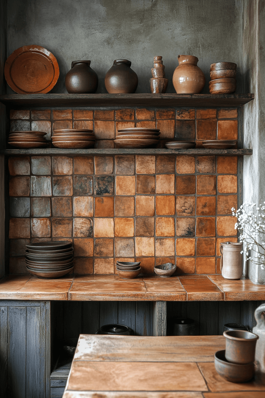rustic kitchen backsplash