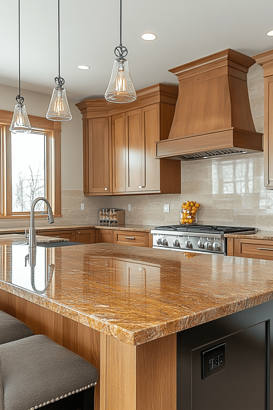 brown granite countertops