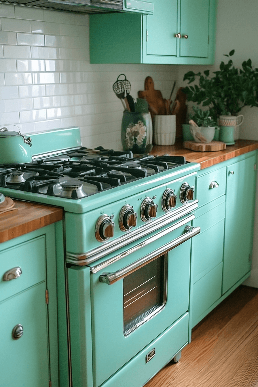 29 Mint Green Kitchen Cabinets That Bring Fresh Charm and Cheerful Style 16 mint green kitchen cabinets