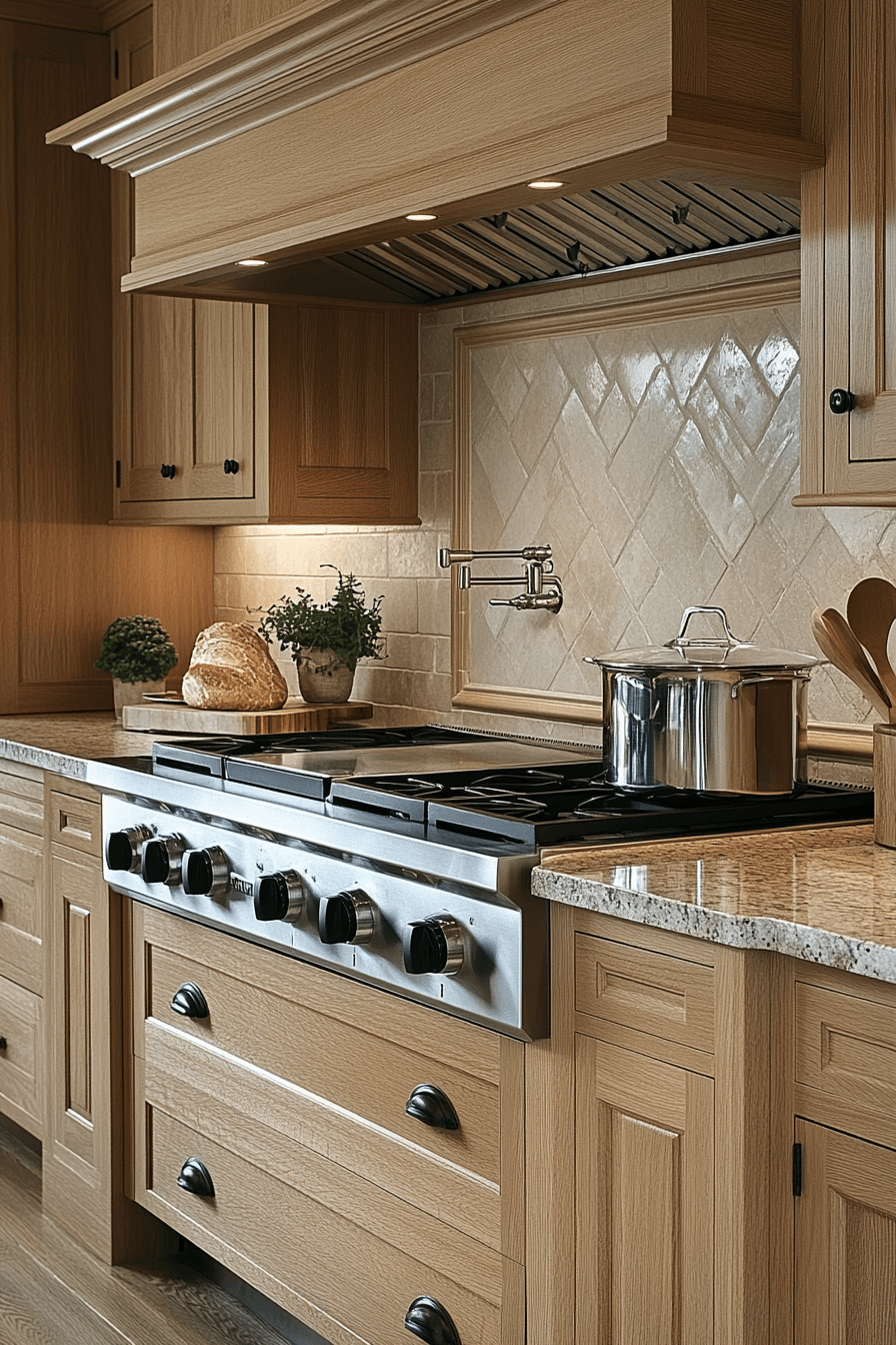 light oak kitchen cabinets