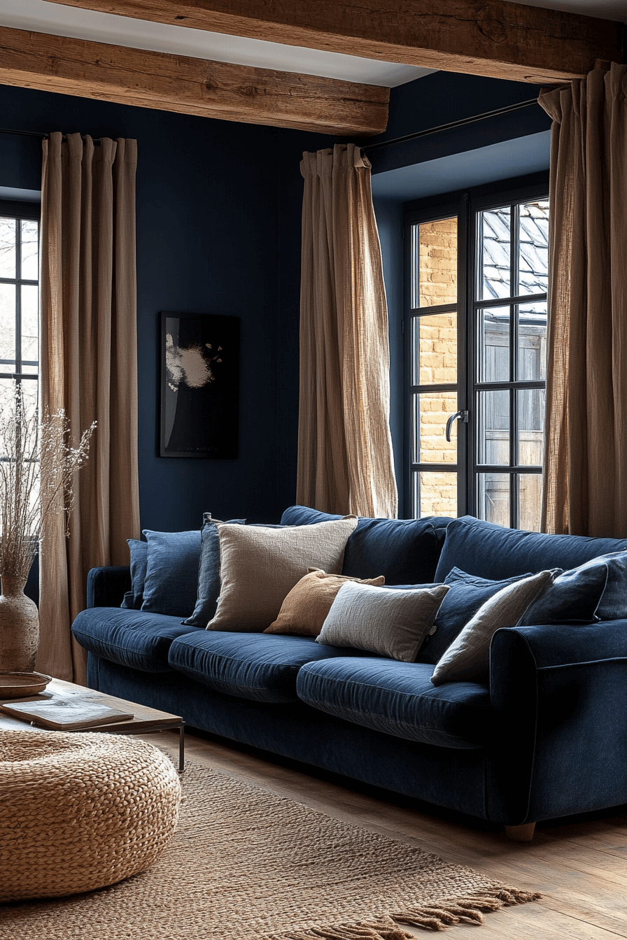 dark cottagecore living room