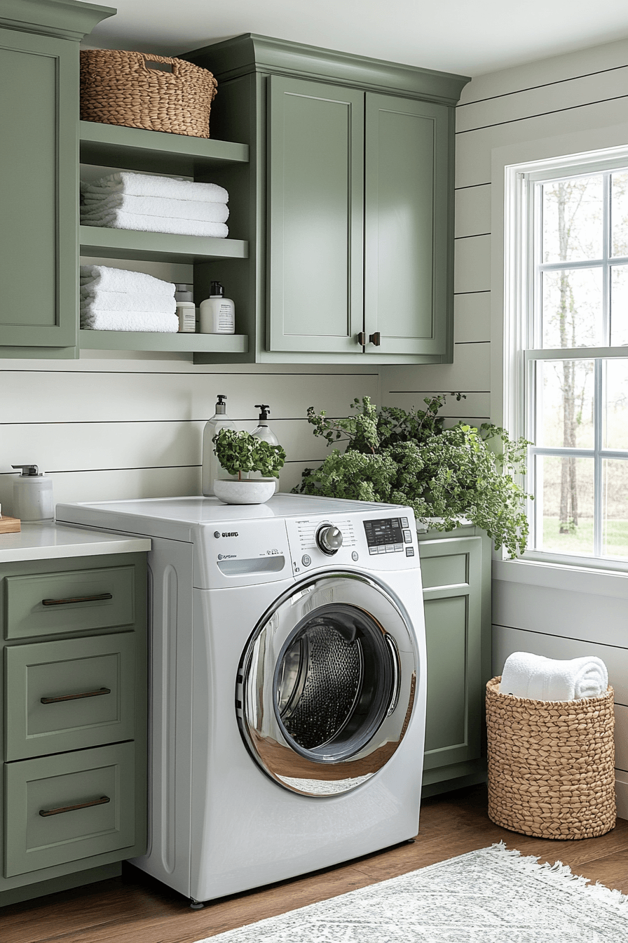 29 Green Laundry Room Designs For A Cheerful And Refreshing Space ...