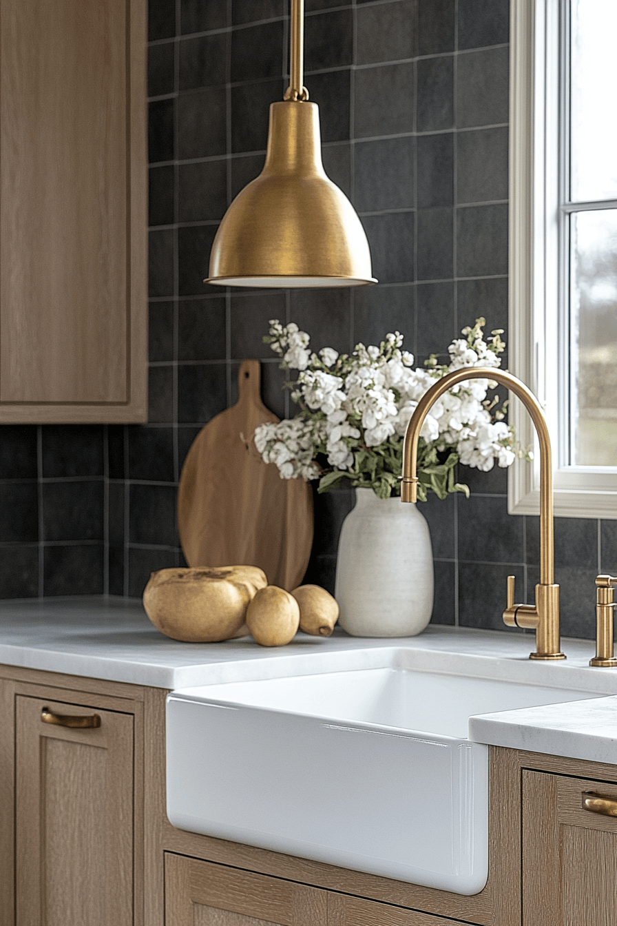 rustic kitchen backsplash