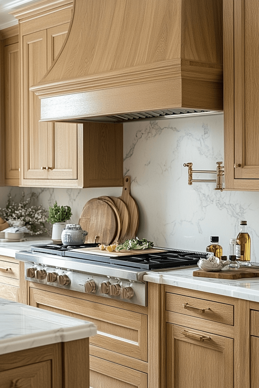 pale oak kitchen cabinets