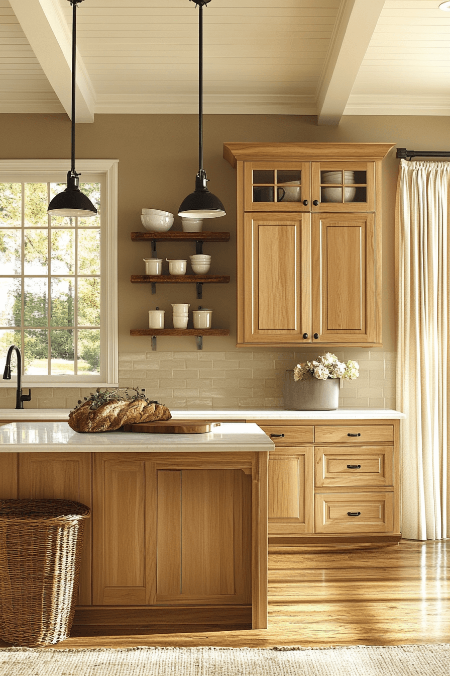 light oak kitchen cabinets