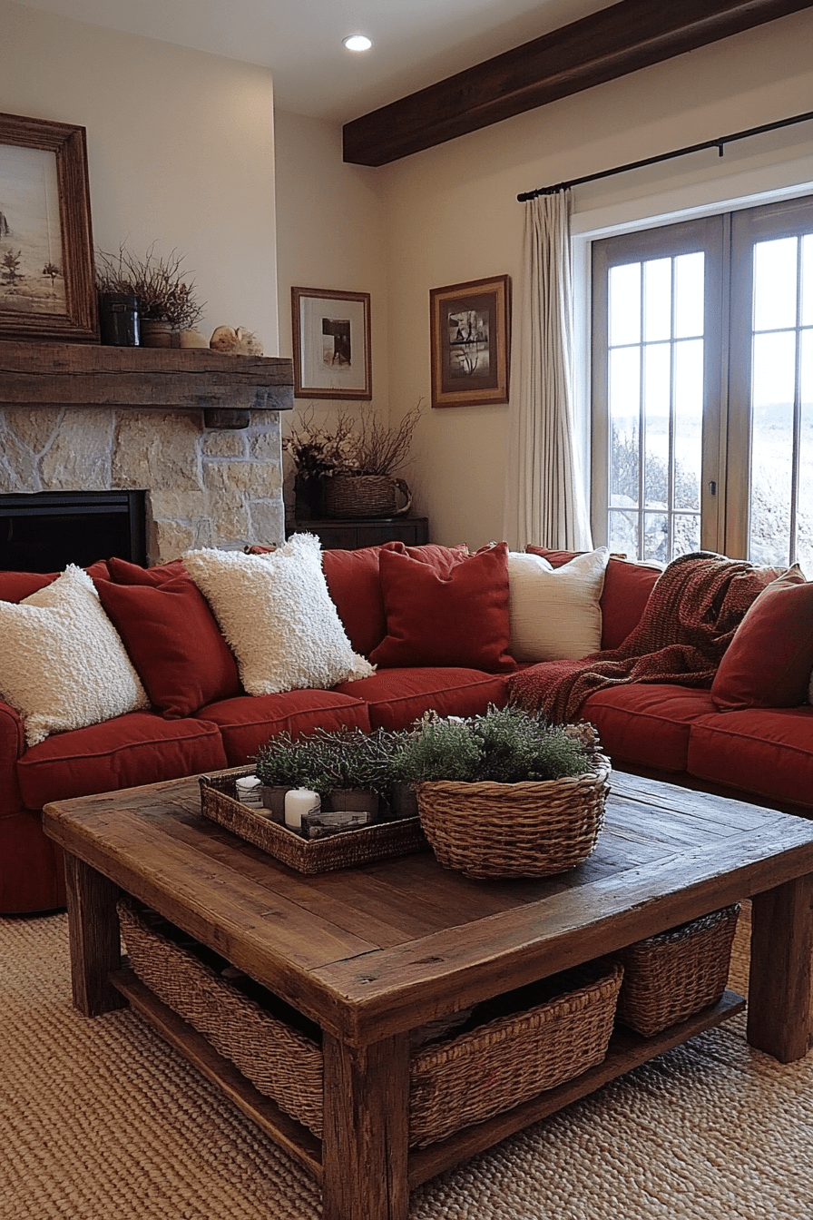 29 Red Couch Living Rooms That Bring Bold Style and Cozy Warmth 17 red couch living room