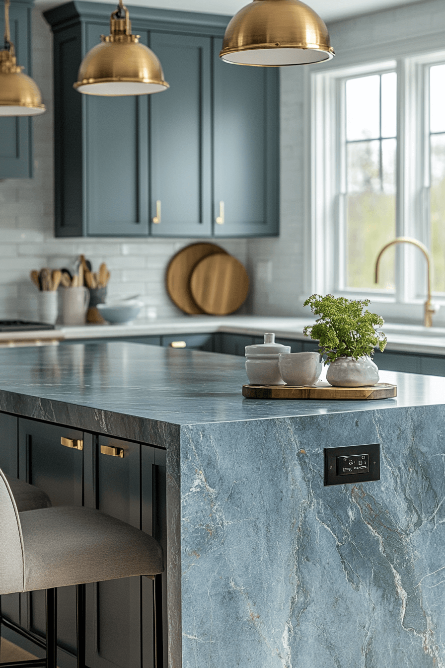 blue granite countertops