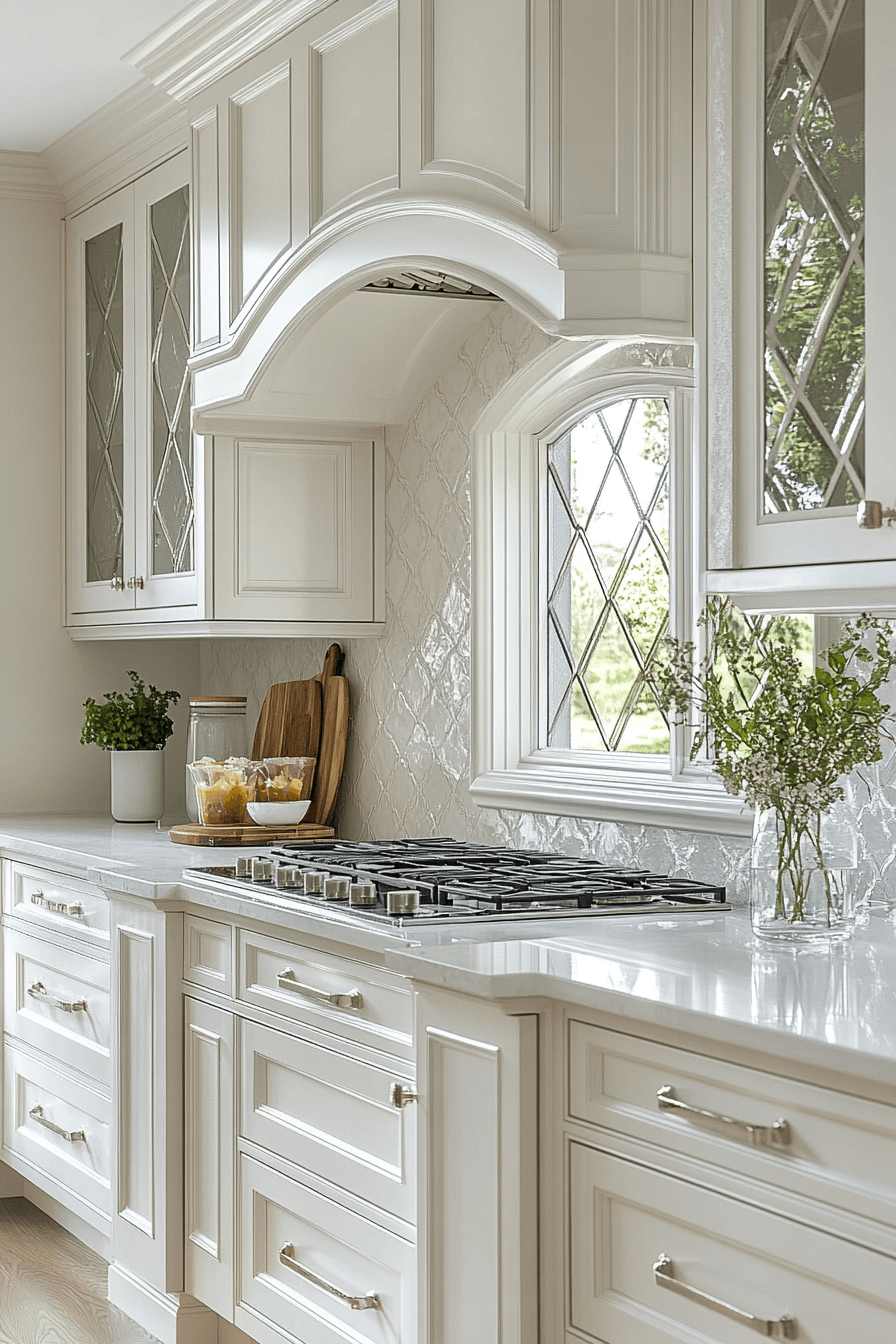 white backsplash kitchen