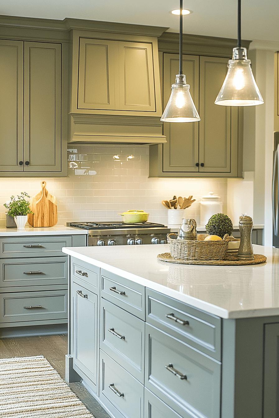 olive green kitchen cabinets