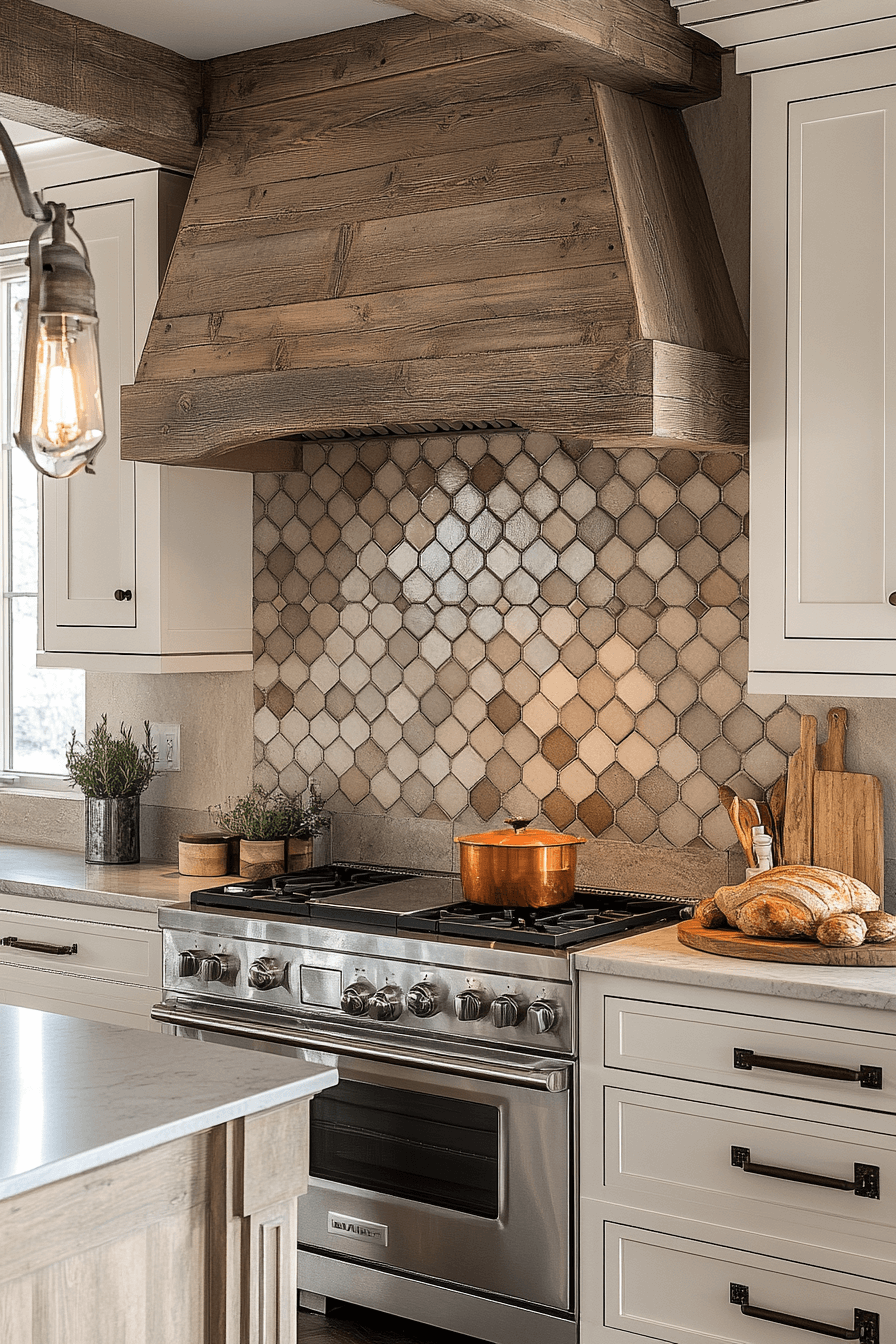 rustic kitchen backsplash