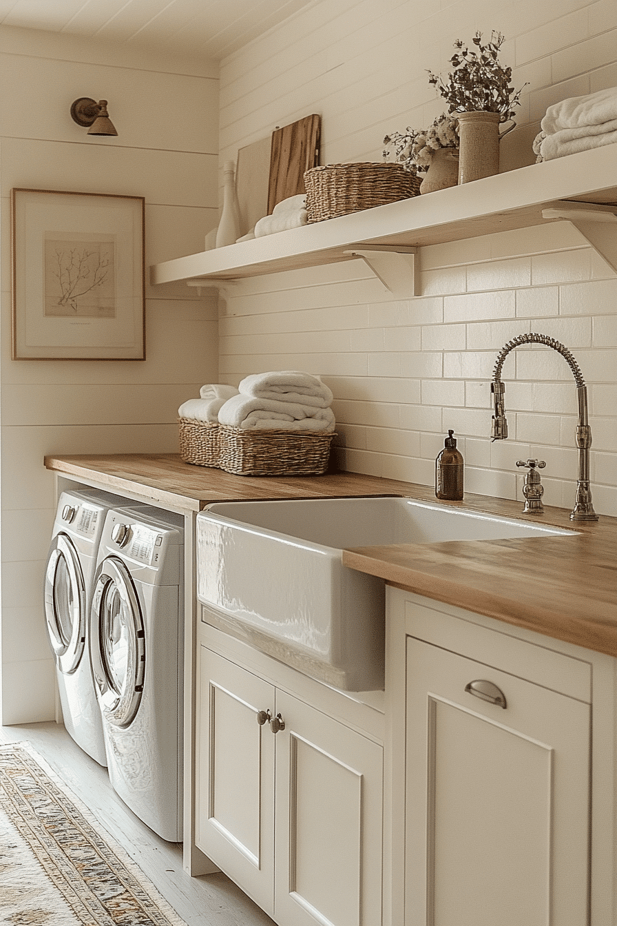 29 Cottage Laundry Room Looks That Blend Rustic Beauty With Happiness ...