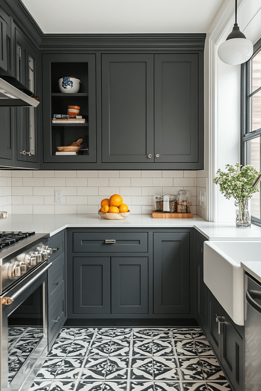 29 Charcoal Gray Kitchen Cabinets That Blend Modern Style with Cozy Elegance 19 charcoal gray kitchen cabinets