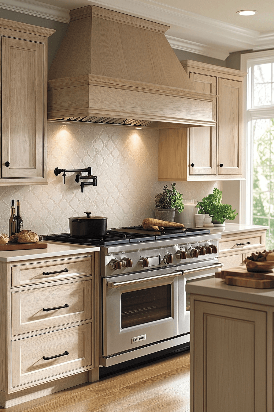 pale oak kitchen cabinets