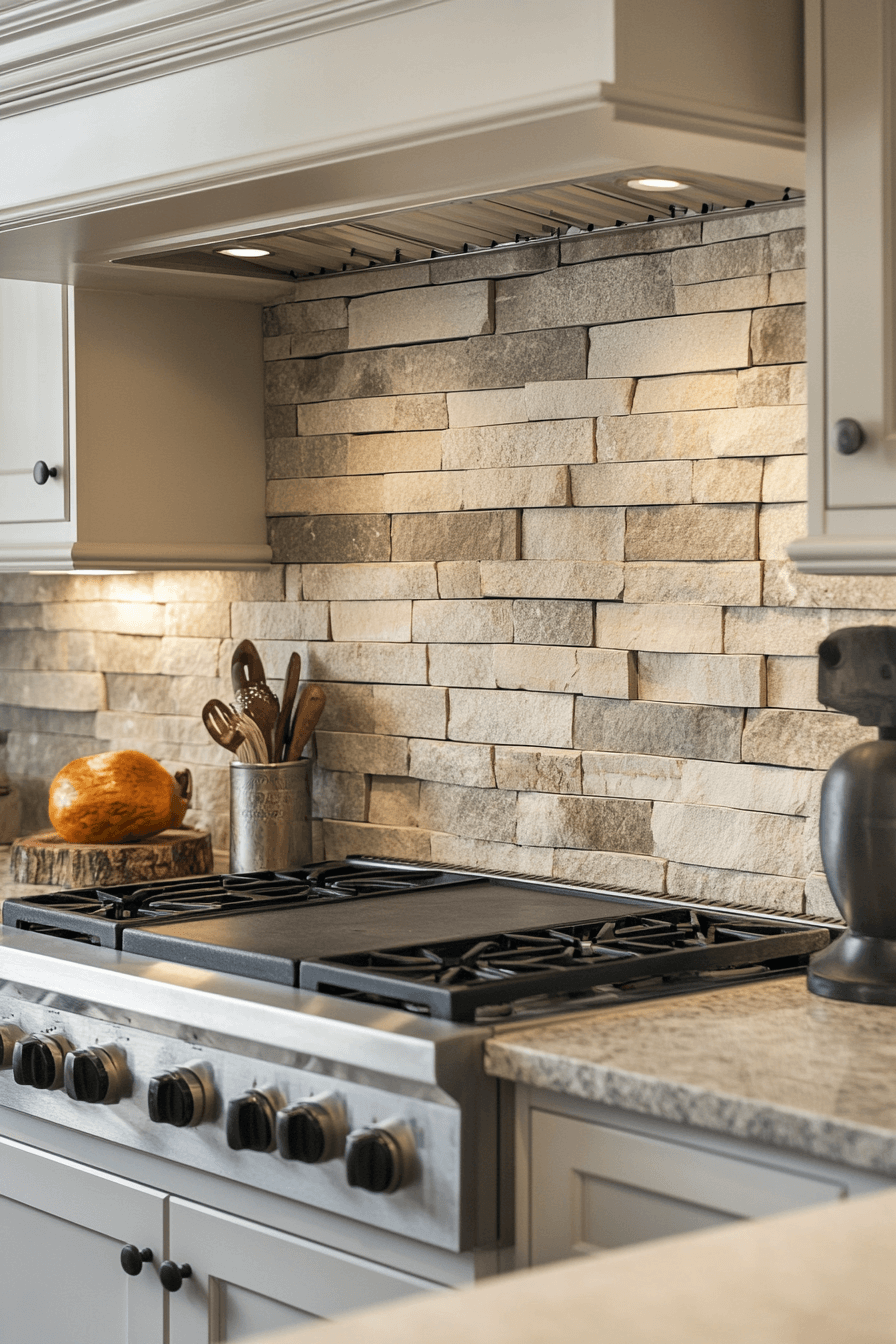 rustic kitchen backsplash