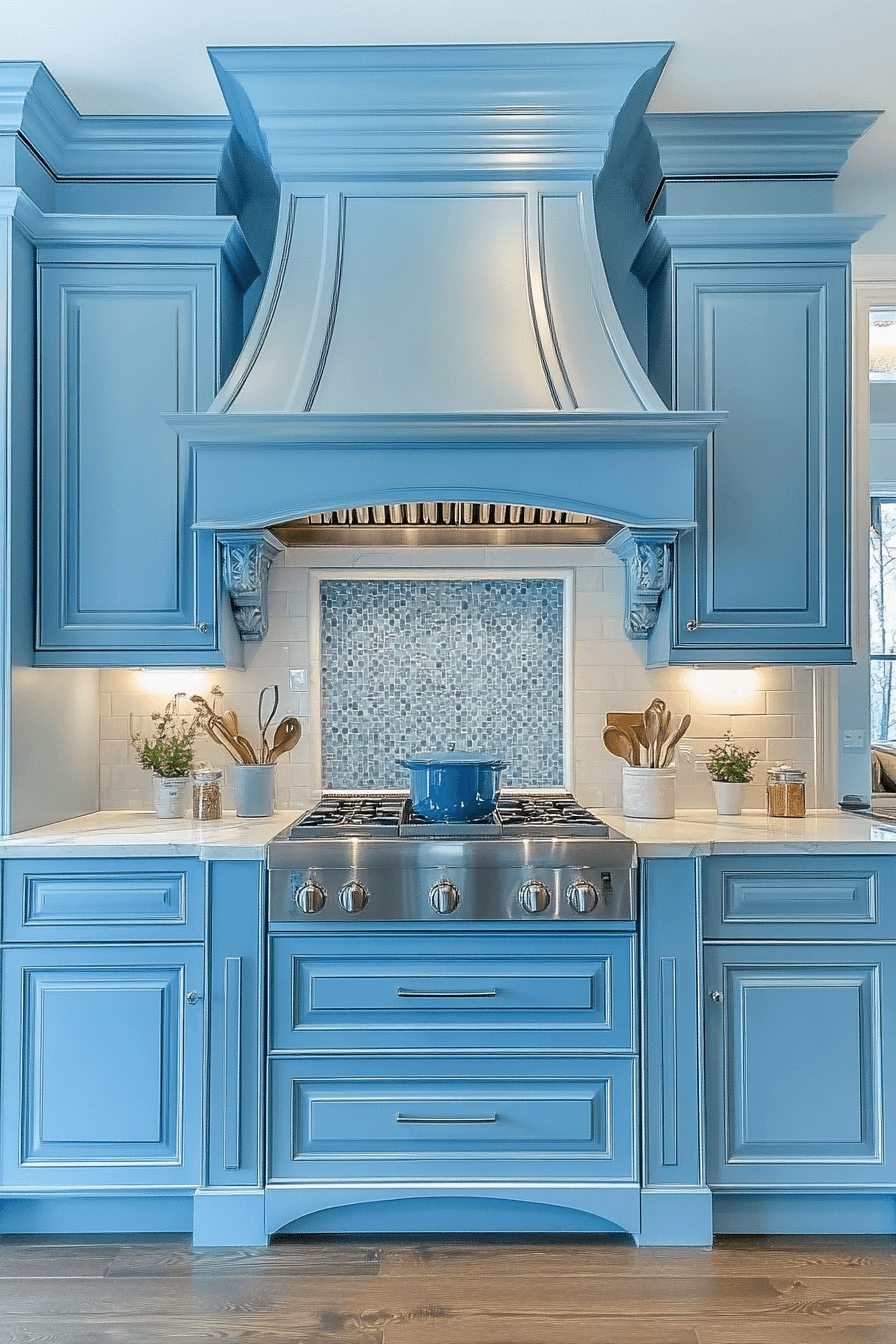 29 Blue and White Kitchen Cabinets That Bring Fresh Style and Lasting Charm 19 blue and white kitchen cabinets