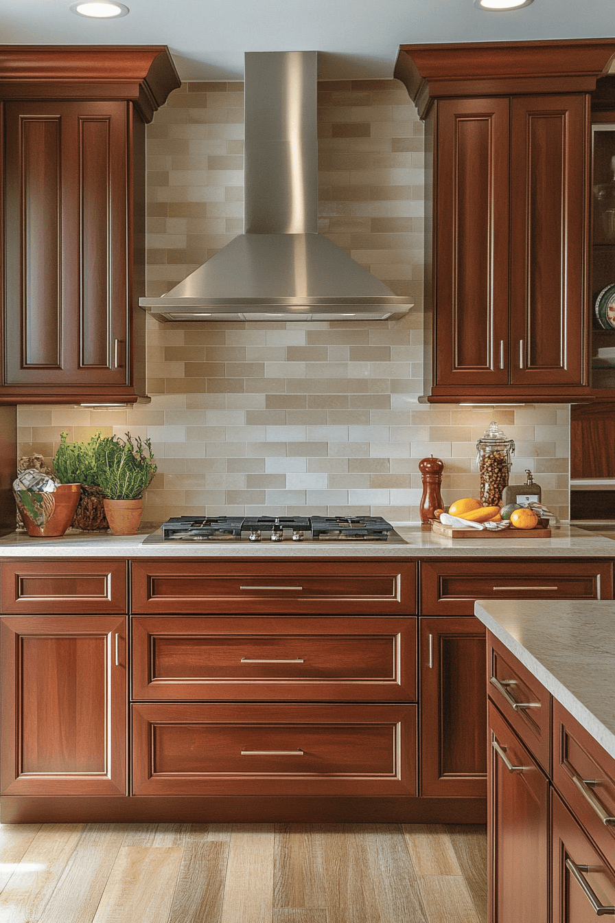 cherry wood kitchen cabinets