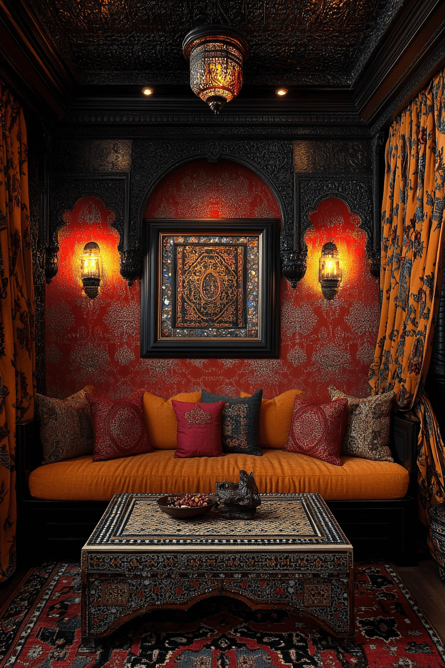 rust couch living room ideas