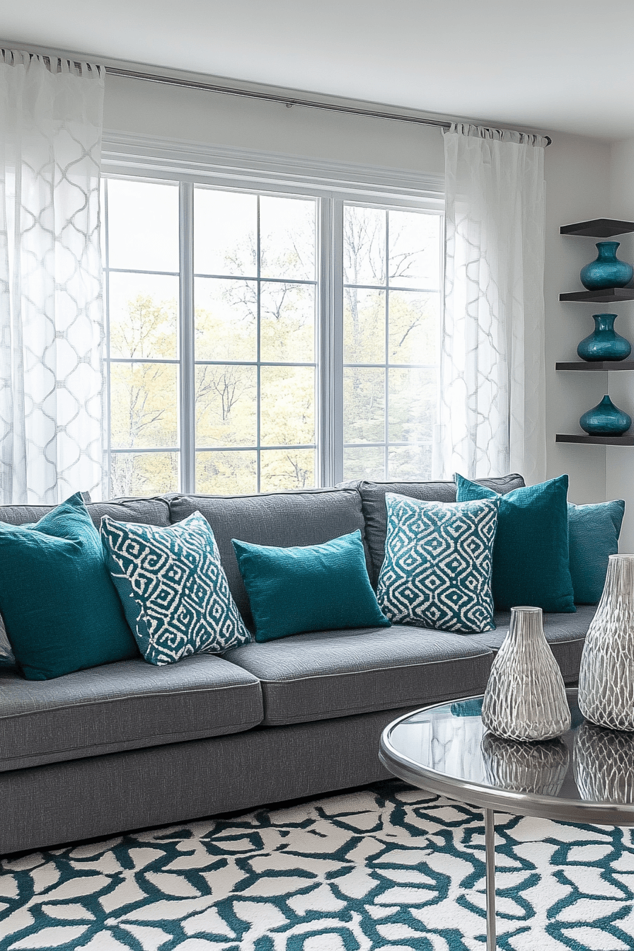 dark couch living room