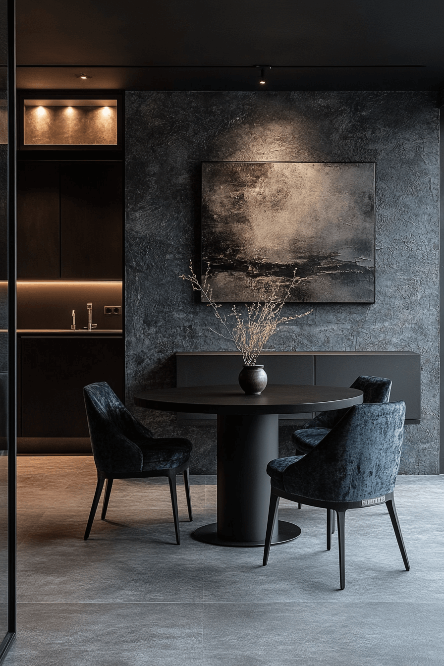 moody dining room