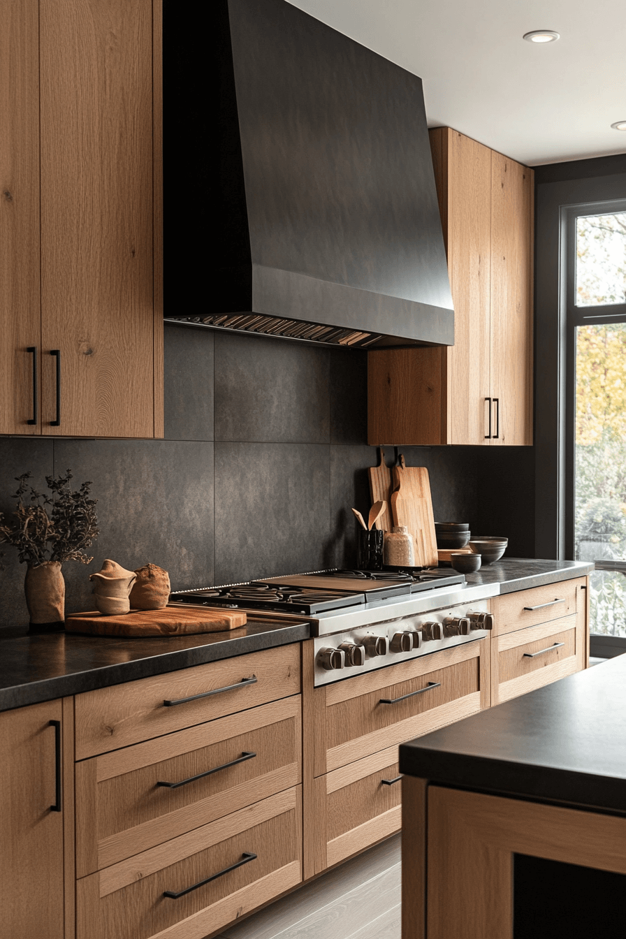 pale oak kitchen cabinets