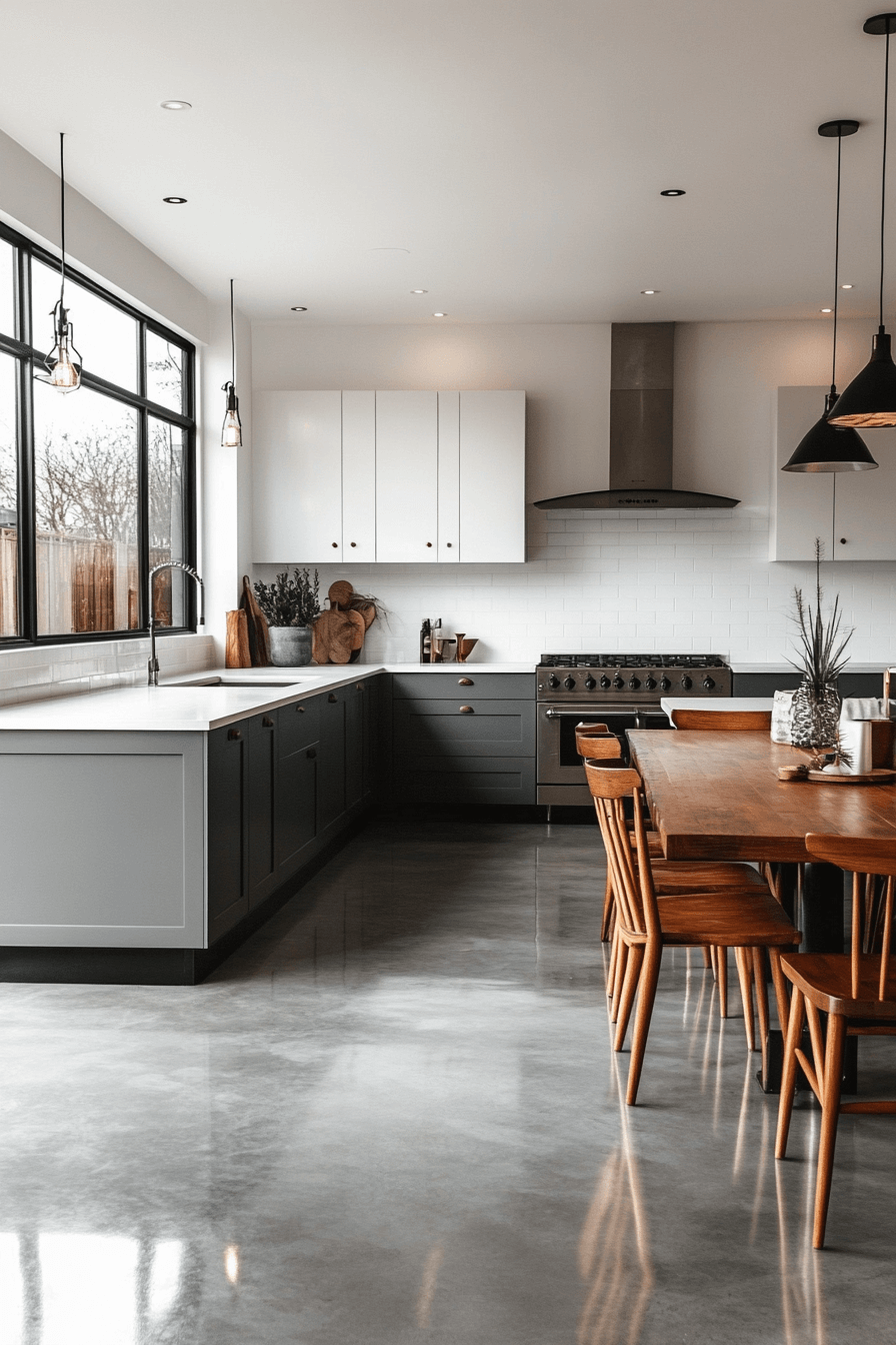 grey and white kitchen cabinets