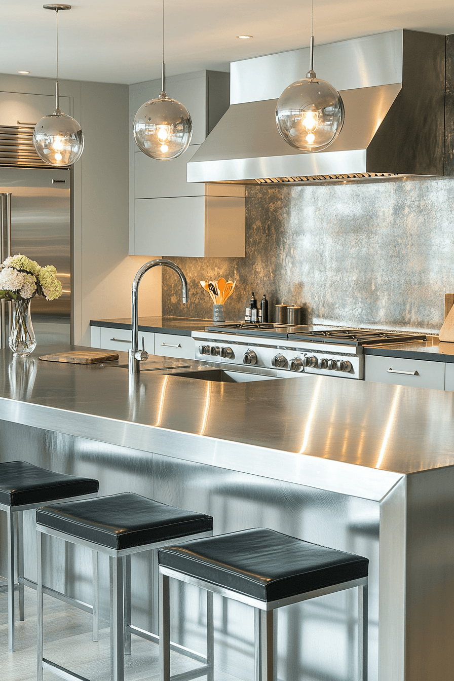 stainless steel kitchen countertops