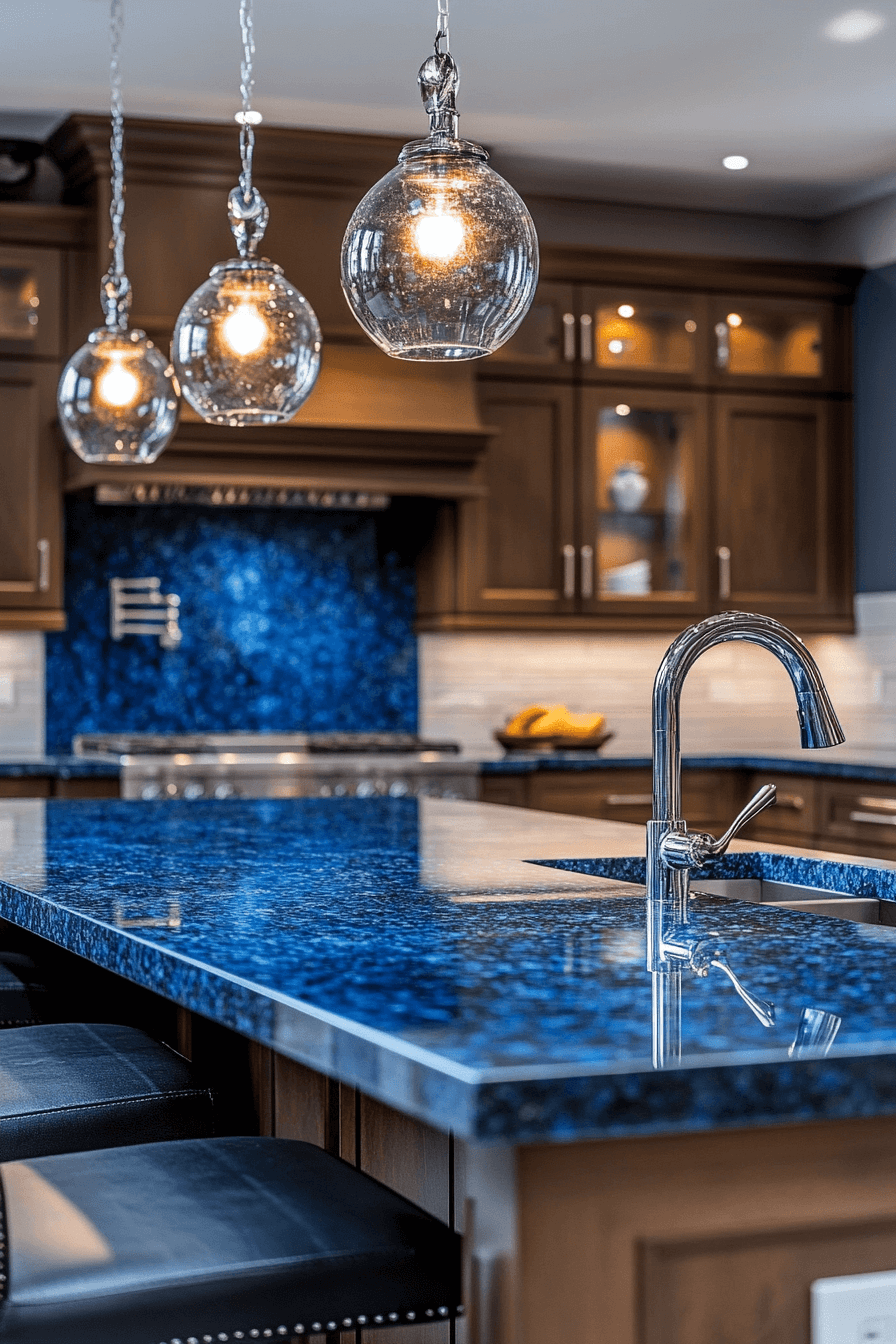 blue granite countertops