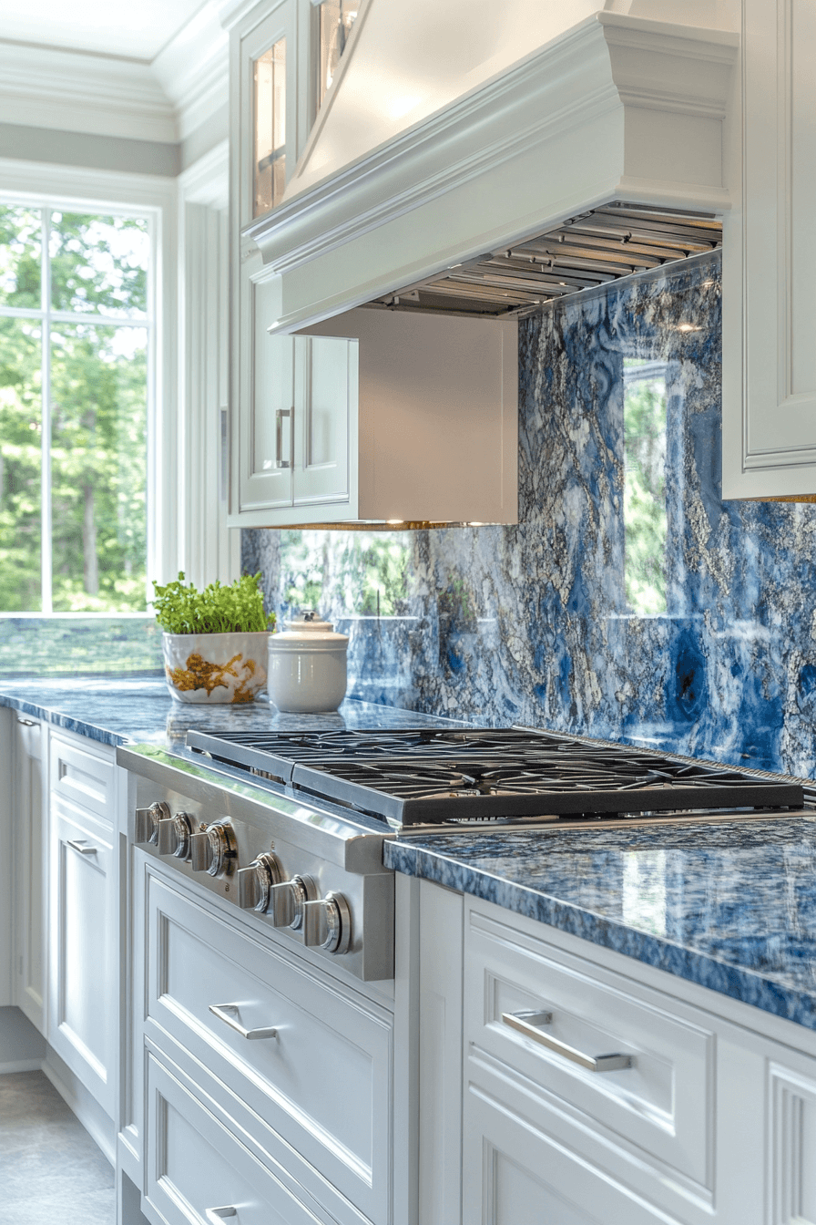 blue granite countertops