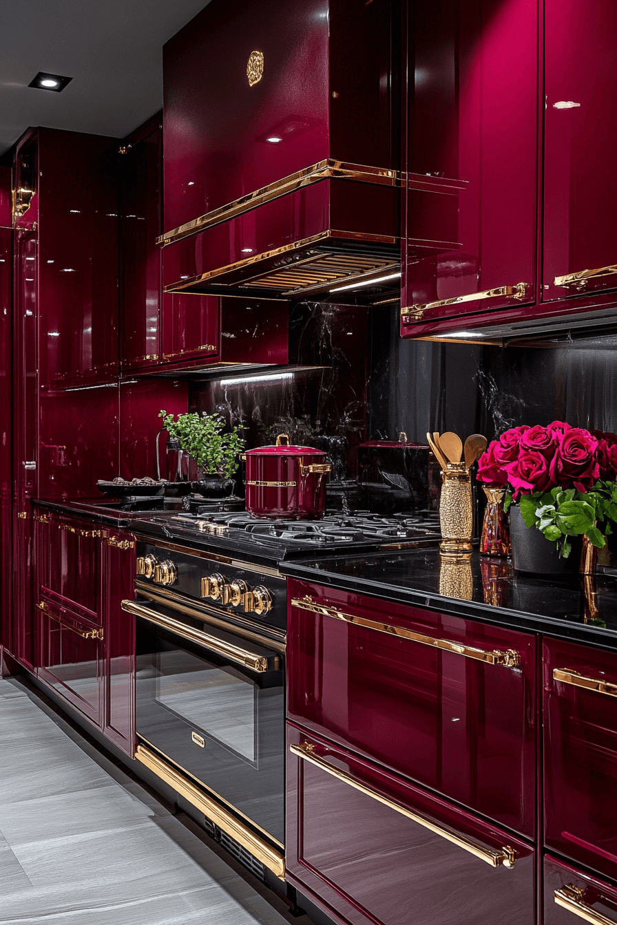29 Burgundy Kitchen Cabinets Design Ideas for a Bold and Beautiful Space 20 burgundy kitchen cabinets