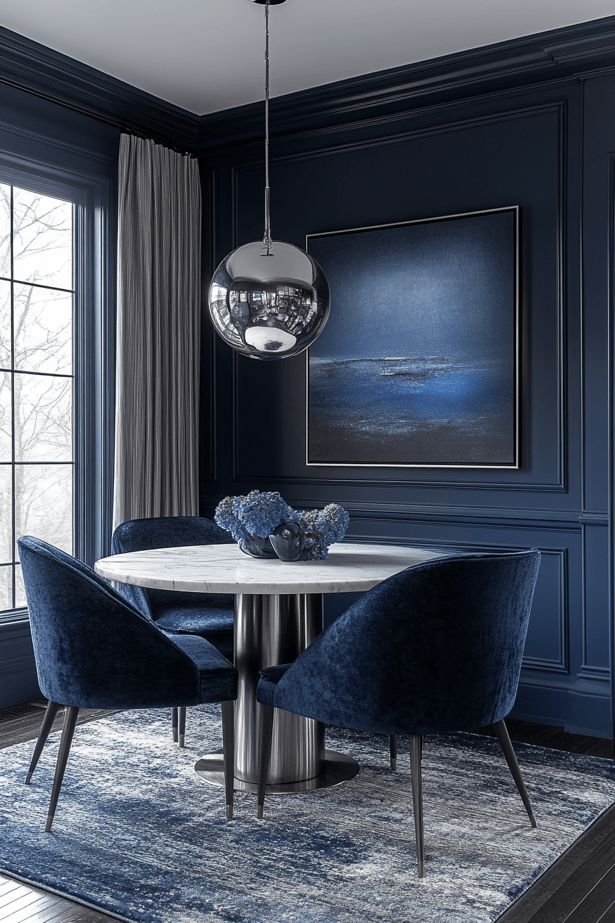 moody dining room
