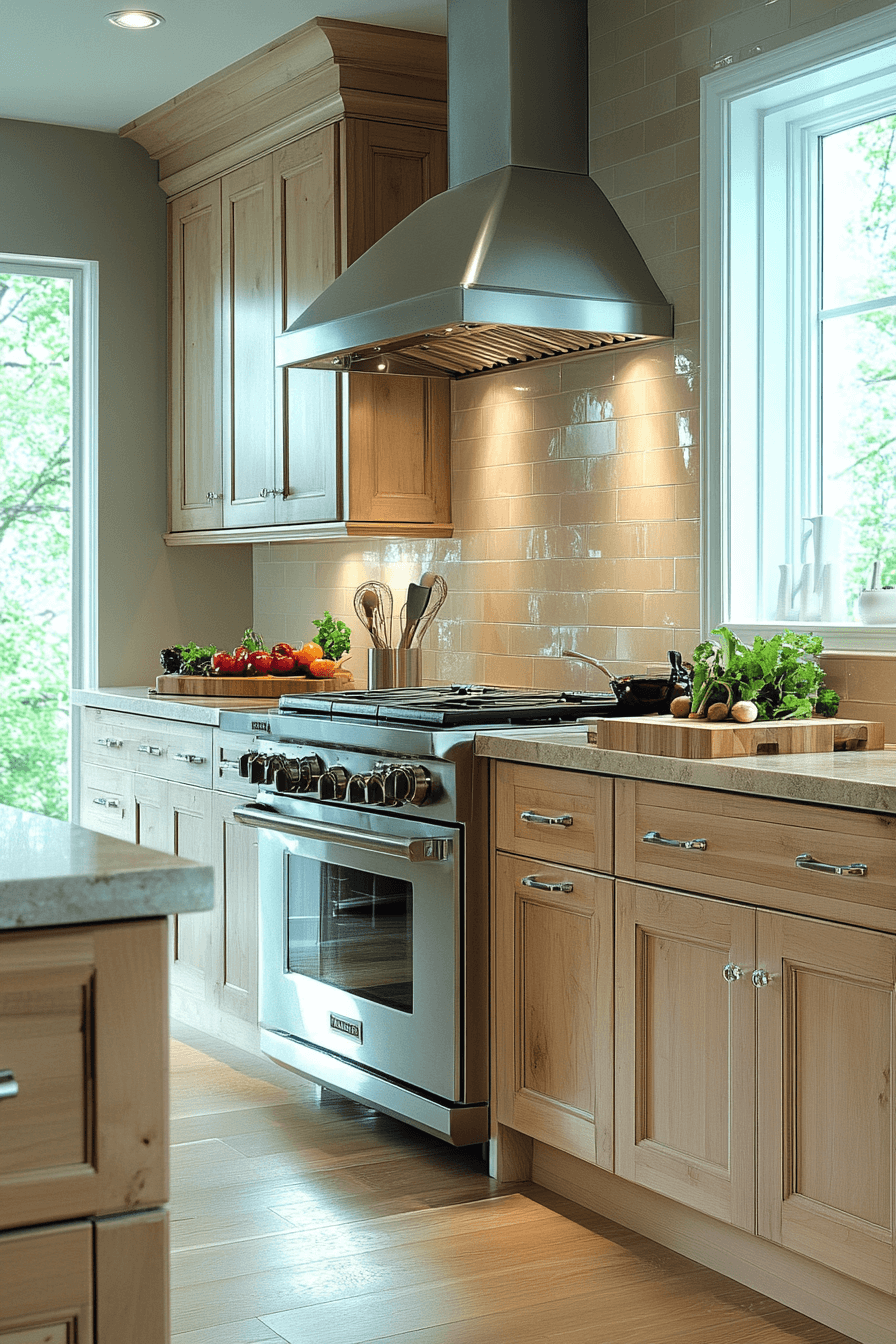 29 Natural Maple Kitchen Cabinets That Bring Light, Warmth, and Timeless Style 20 natural maple kitchen cabinets
