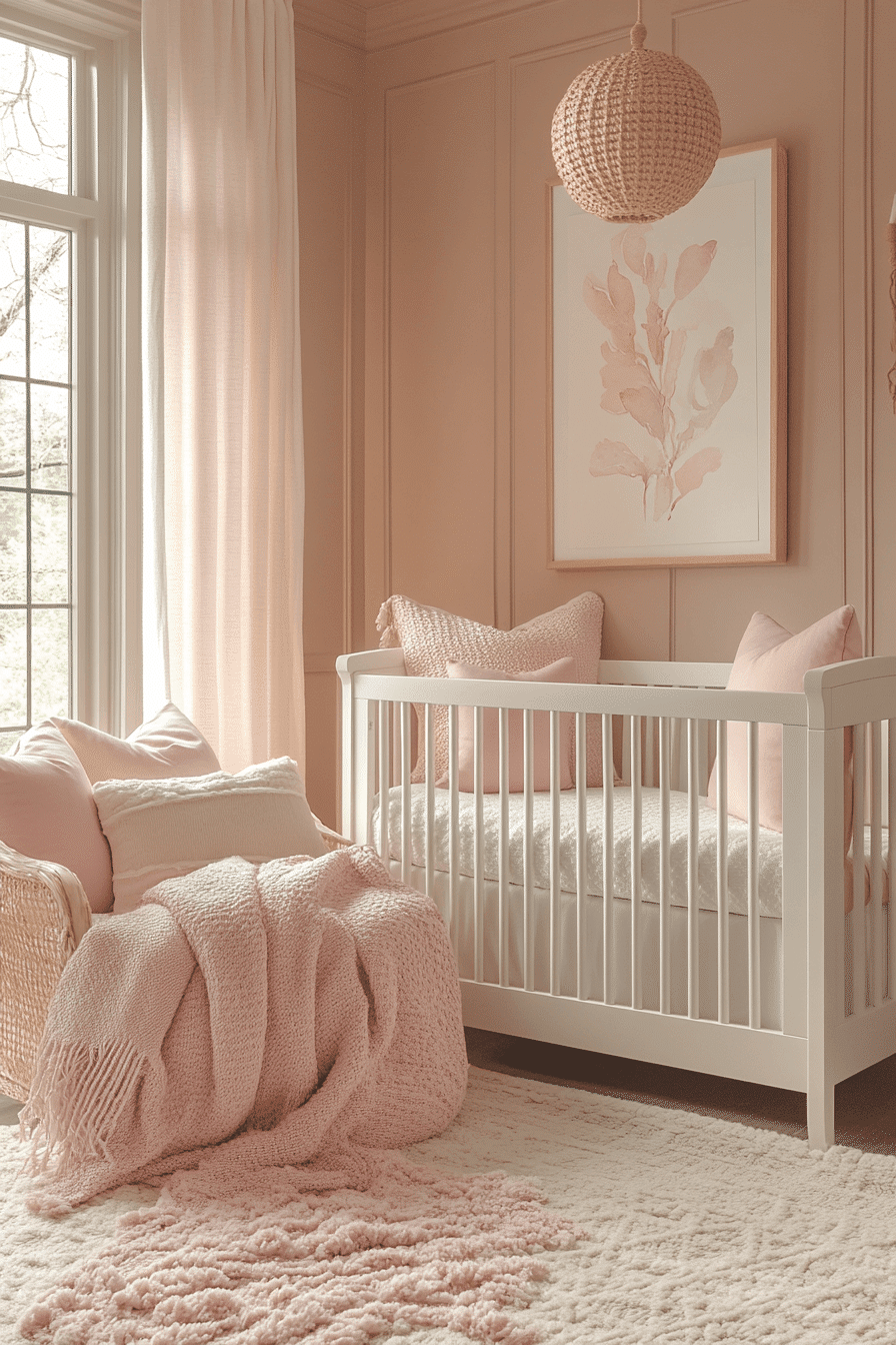 pink boho nursery