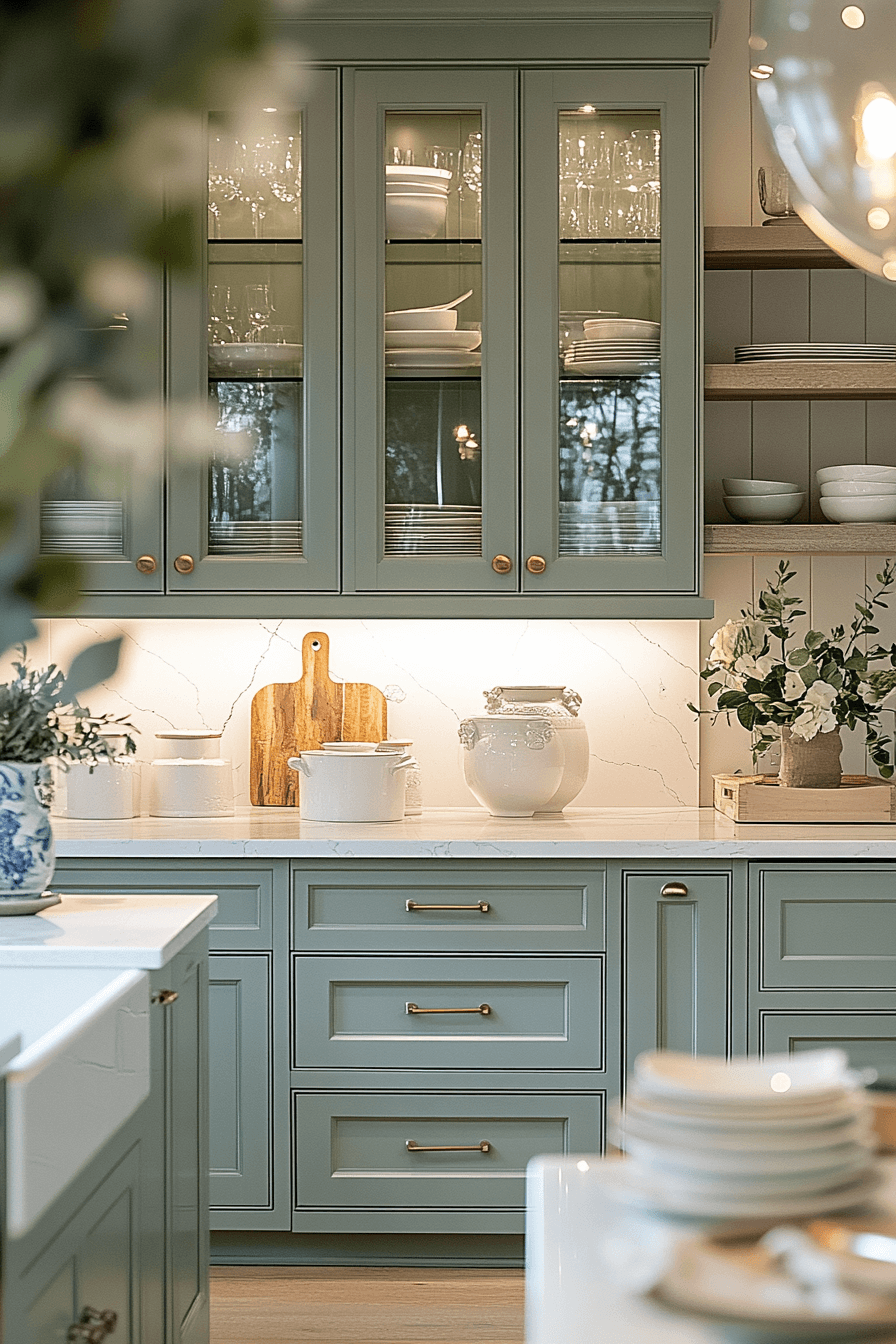 29 Clary Sage Kitchen Cabinets That Bring Fresh Style and Calm Elegance 20 clary sage kitchen cabinets