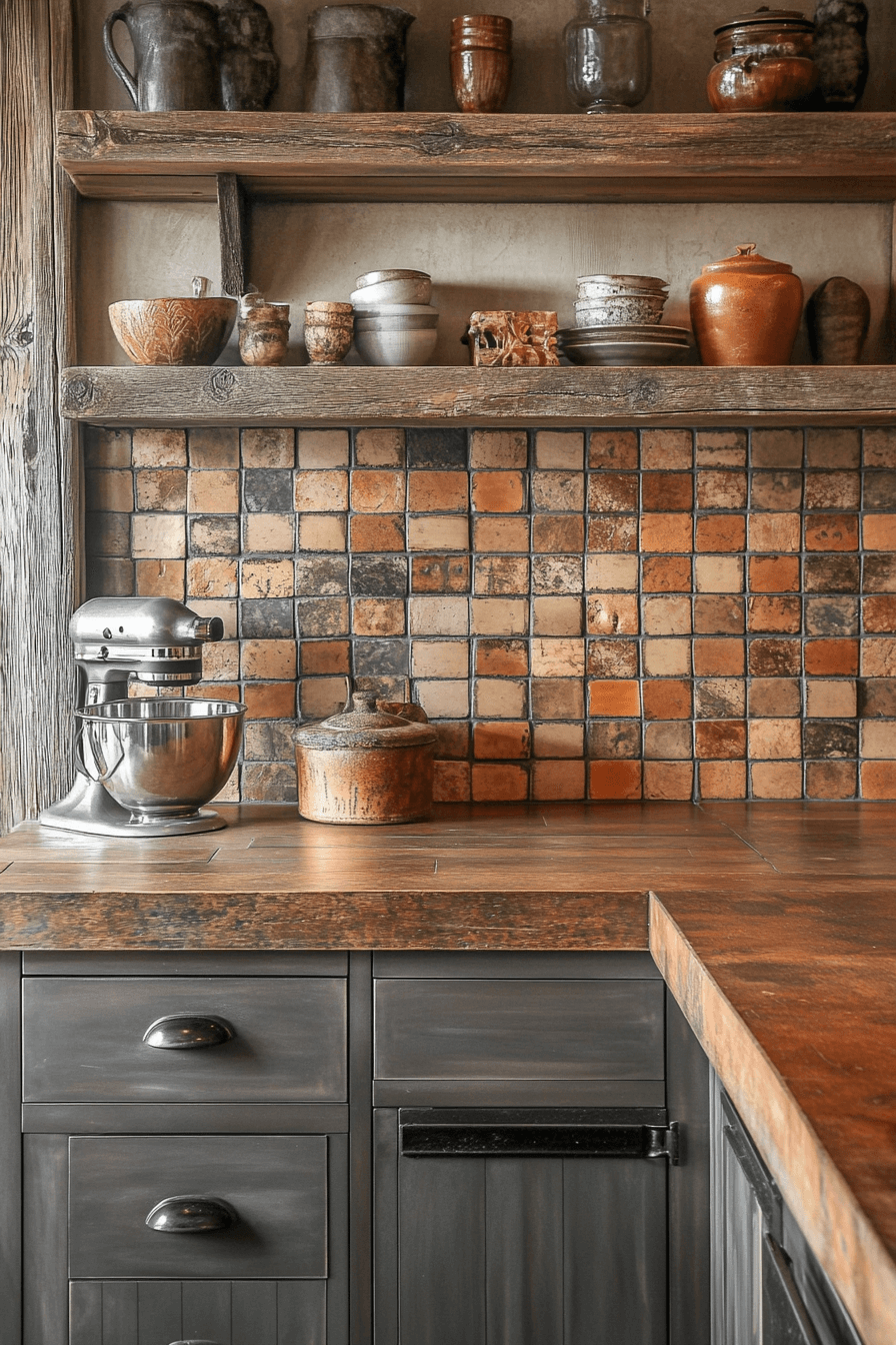 rustic kitchen backsplash