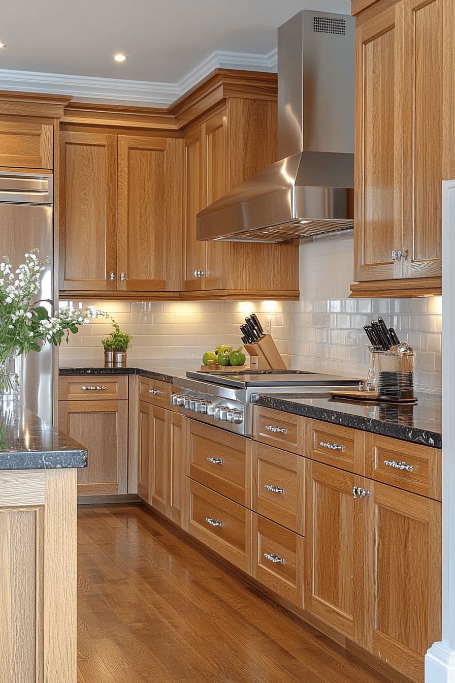 light oak kitchen cabinets